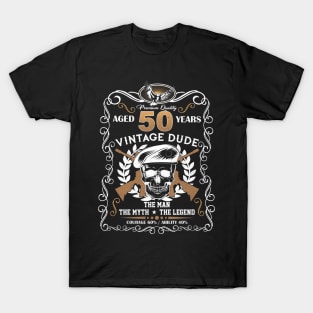 Skull Aged 50 Years Vintage 50 Dude T-Shirt